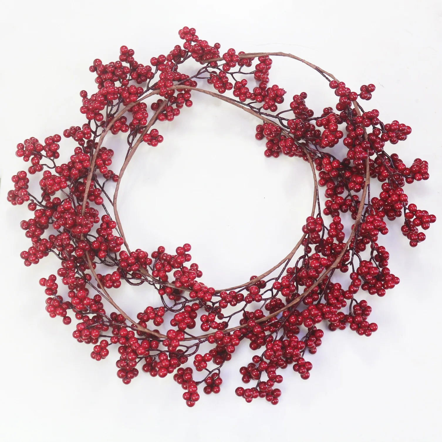 5.9ft/180cm Red Berry Christmas Garland Optional lighting Gold Silver Berry Artificial Garland Christmas Decoration for New Year