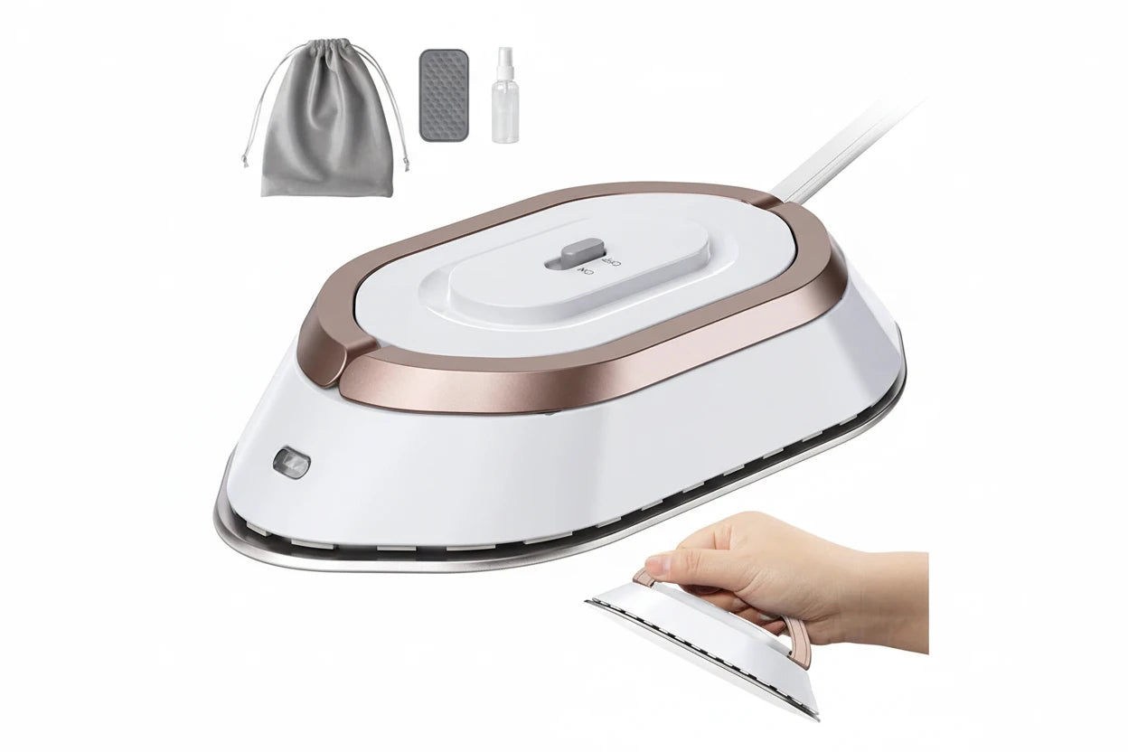 Portable Mini Iron Board Handheld Dual Voltage 120V/240V Travel Mini Iron for Clothes