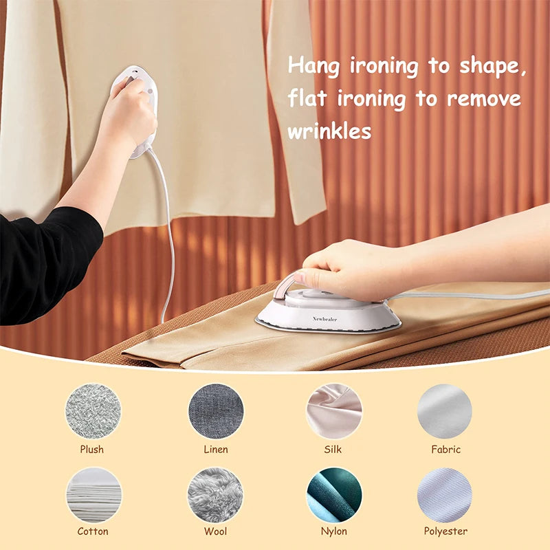 Portable Mini Iron Board Handheld Dual Voltage 120V/240V Travel Mini Iron for Clothes
