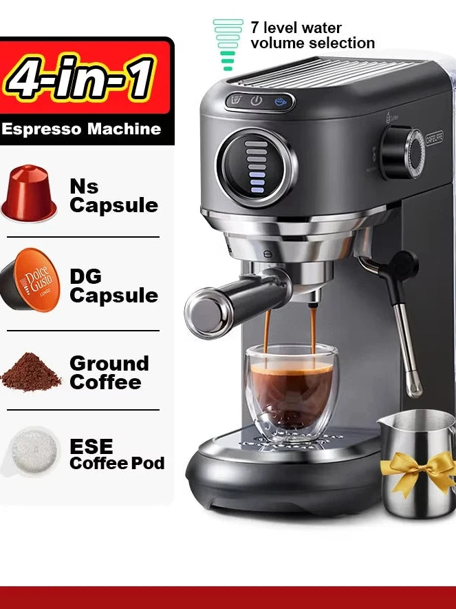 4in1 Cappuccino Coffee Machine Espresso Maker
