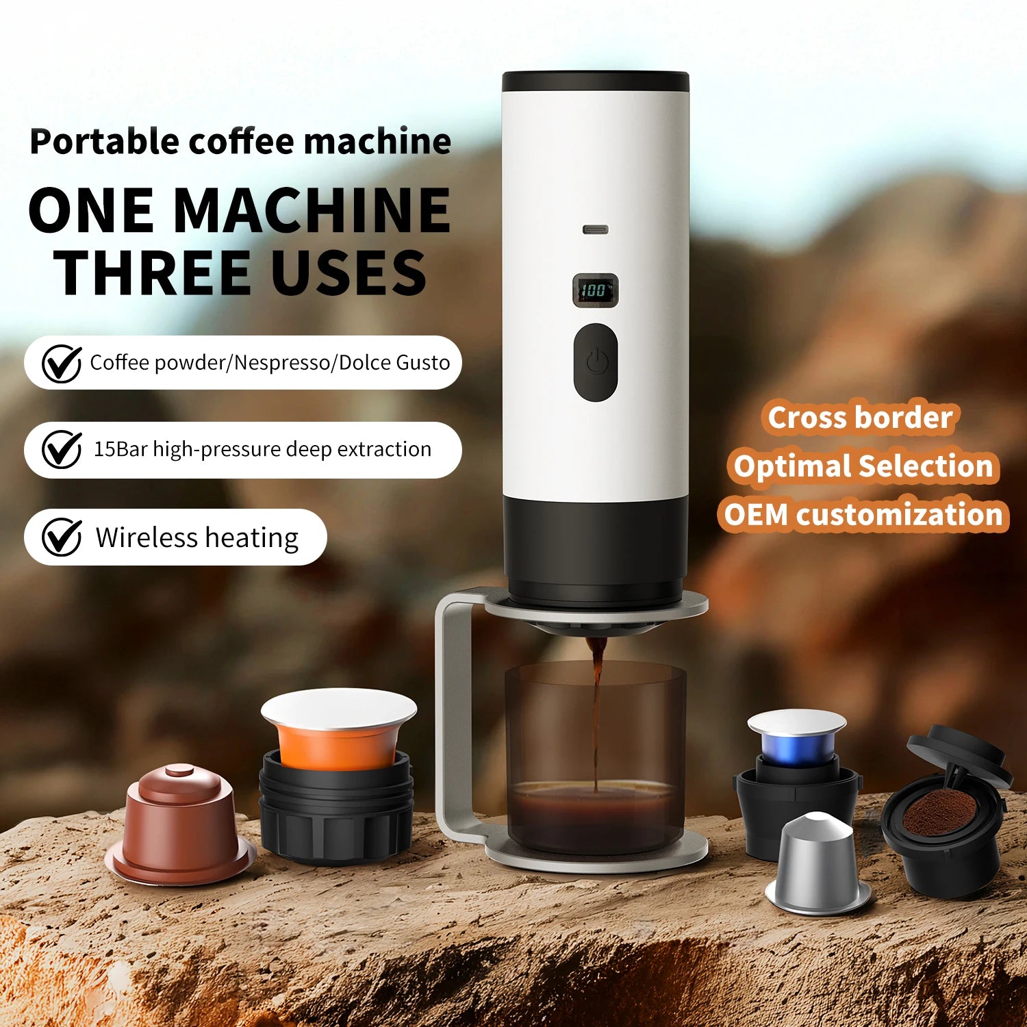 Portable Wireless Capsule Coffee Machine
